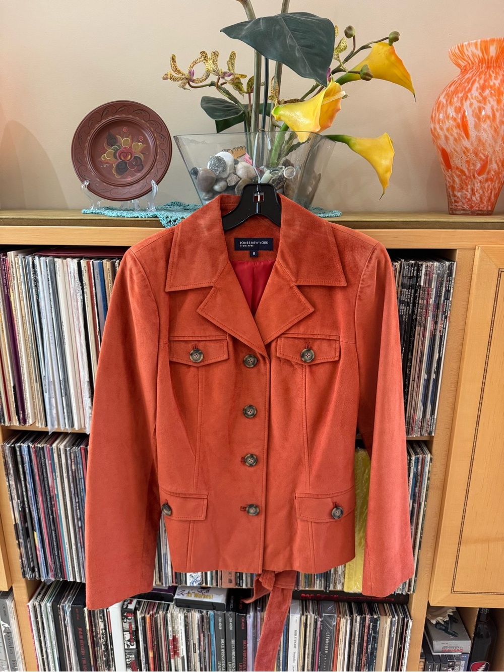 PRICE DROP: JONES NEW YORK SIGNATURE,8, lined PERSIMMON/SALMON BUTTER-SOFT SUEDE